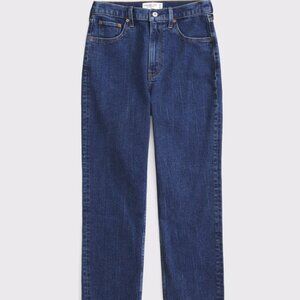 Abercrombie Curve Love Ultra High Rise Ankle Straight Jean